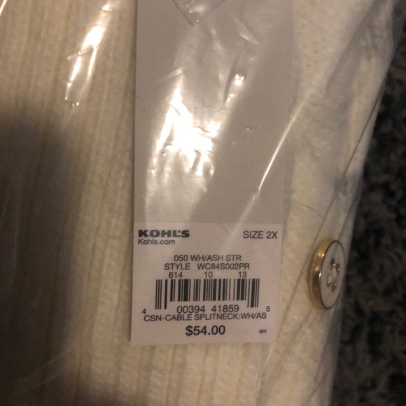 NWT plus sweater white/grey - Picture 4 of 6
